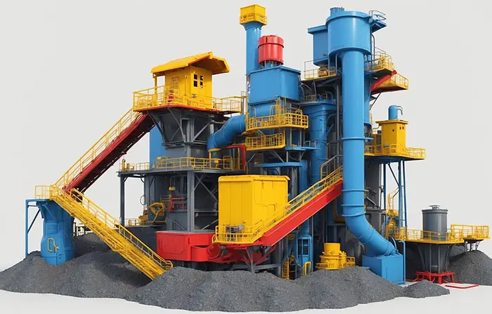 A 3d Model Illustration of an Industrial Power Plant